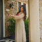 Beige Mirror Trim Palazzo Set