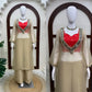 Beige Mirror Trim Palazzo Set