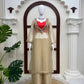 Beige Mirror Trim Palazzo Set