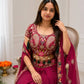 Berry Paisley Shrug Sharara Set