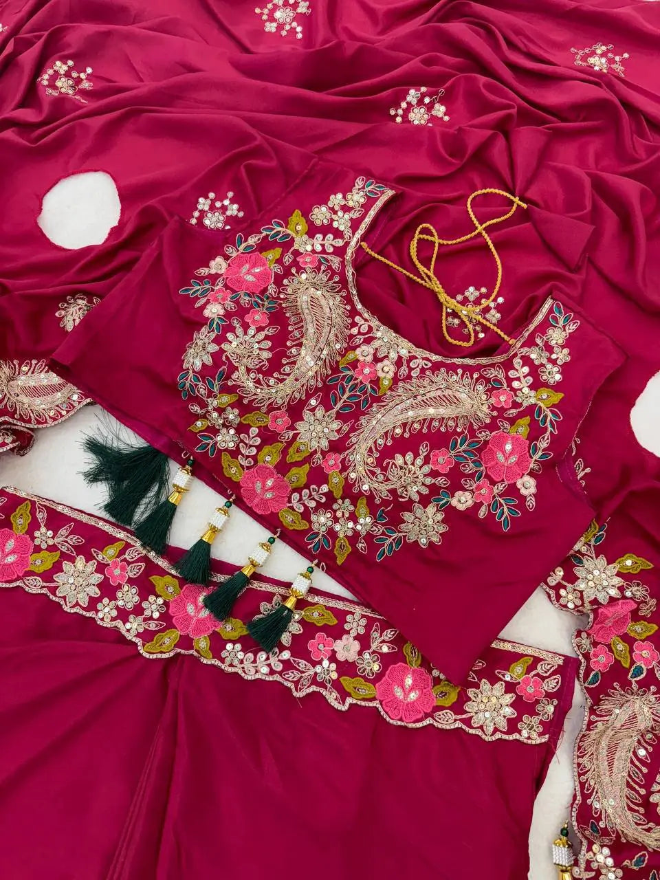 Berry Paisley Shrug Sharara Set
