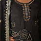 Black Beadwork Sharara Set