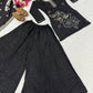 Black Beadwork Sharara Set