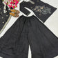 Black Beadwork Sharara Set