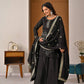 Black Beadwork Sharara Set