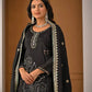 Black Beadwork Sharara Set
