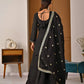 Black Beadwork Sharara Set