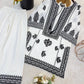 Black Chain Stitch work with White Kurta Set
