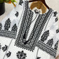 Black Chain Stitch work with White Kurta Set