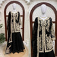 Black Cross Stitch Kurti Palazzo Set
