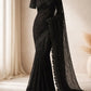 Black Elegance Handwork Party Wear Saree
