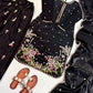 Black Embroidered Kurta Farshi Pant Set