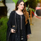 Black Embroidered Kurta Farshi Pant Set