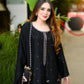 Black Embroidered Kurta Farshi Pant Set