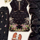 Black Embroidered Kurta Farshi Pant Set