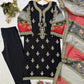 Black Floral Cutwork Suit