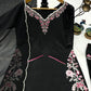 Black Floral Embroidered Kurti Set