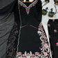 Black Floral Embroidered Kurti Set