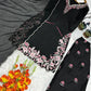 Black Floral Embroidered Kurti Set