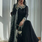 Black Georgette Kurta Palazzo Set with Pearls