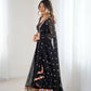 Black Georgette Mirror Work Lehenga Set with Dupatta