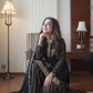 Black Gold Embroidery Gharara Set with Dupatta