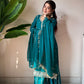 Black Gold Embroidery Gharara Set with Dupatta