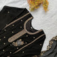 Black Gold Embroidery Gharara Set with Dupatta