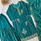 Black Gold Embroidery Gharara Set with Dupatta