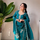 Black Gold Embroidery Gharara Set with Dupatta