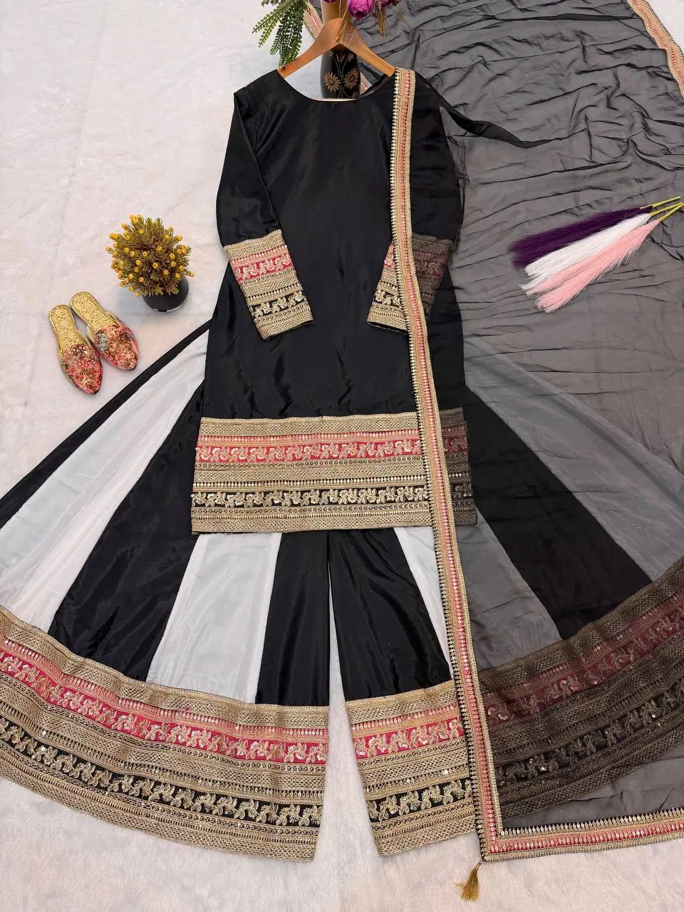 Black Ivory Panel Sharara