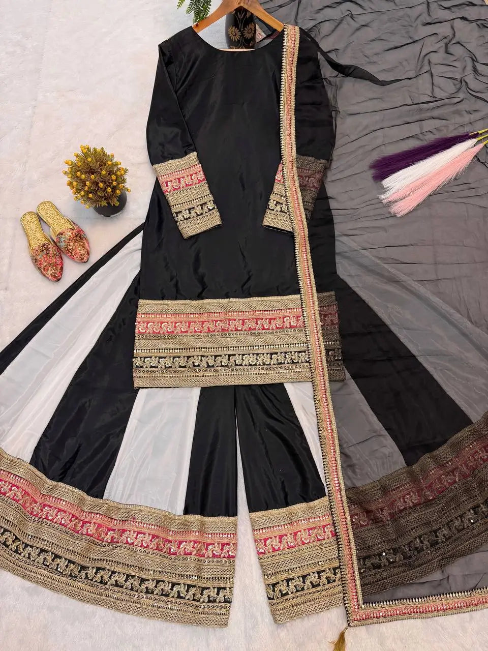 Black Ivory Panel Sharara