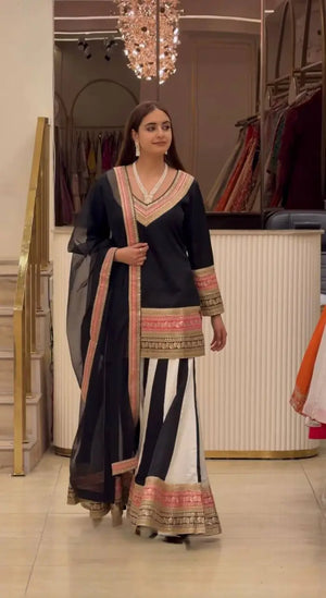 Black Ivory Panel Sharara