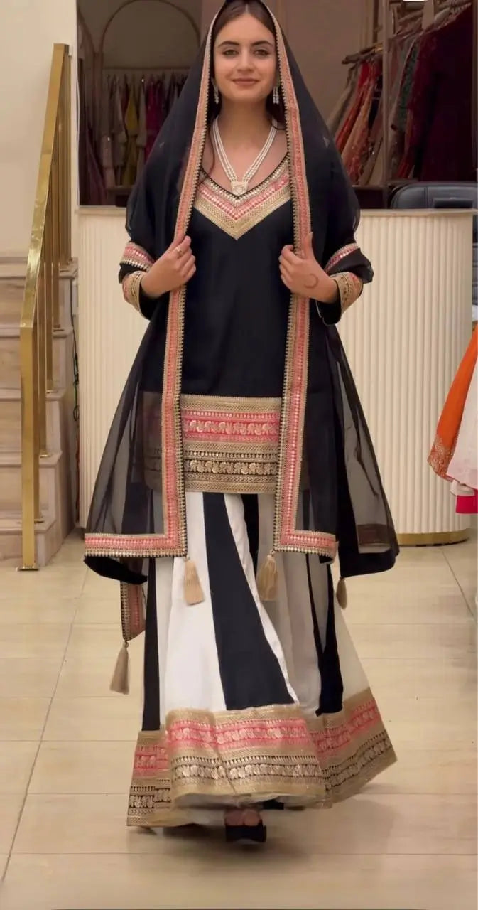 Black Ivory Panel Sharara