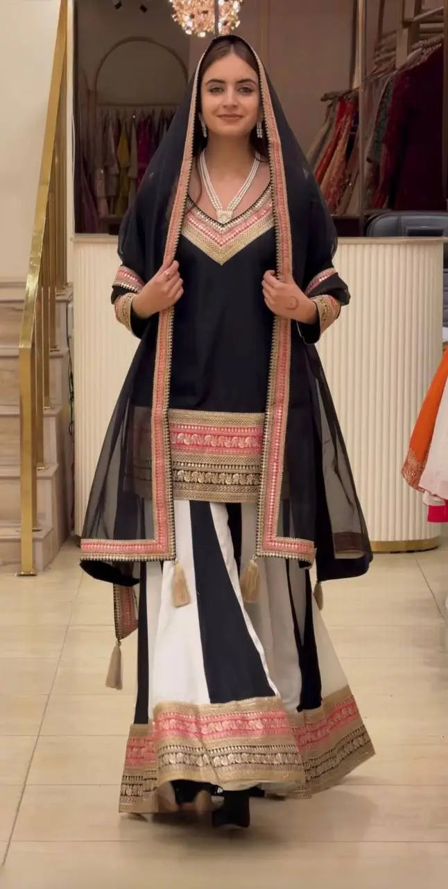 Black Ivory Panel Sharara