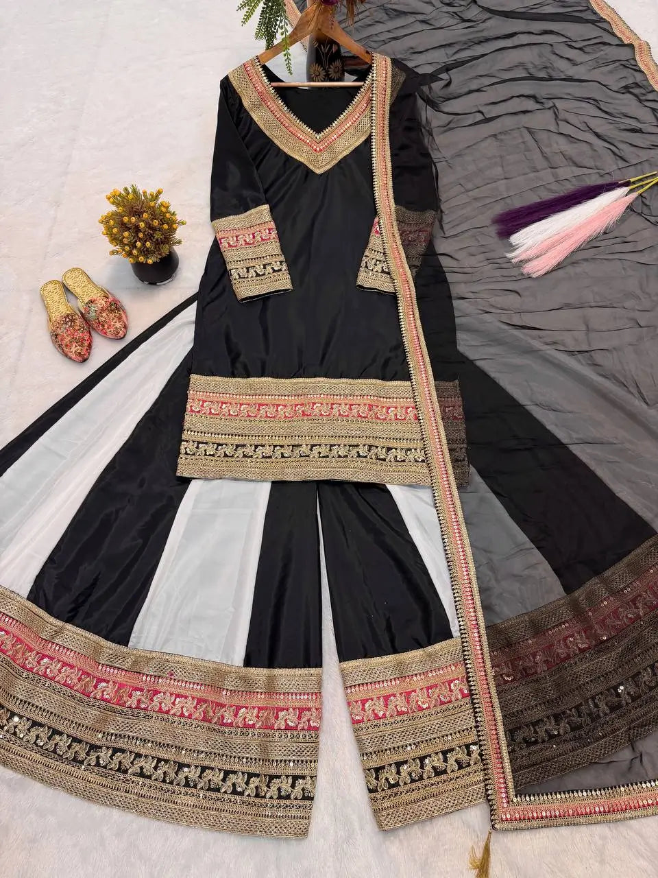 Black Ivory Panel Sharara