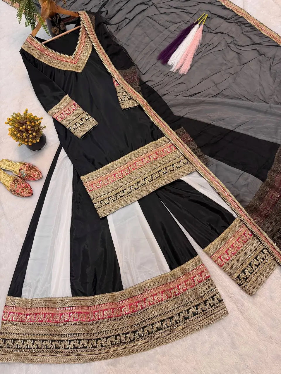 Black Ivory Panel Sharara