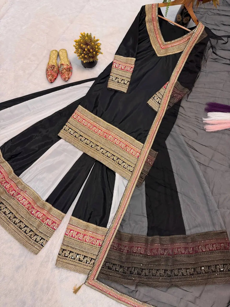 Black Ivory Panel Sharara