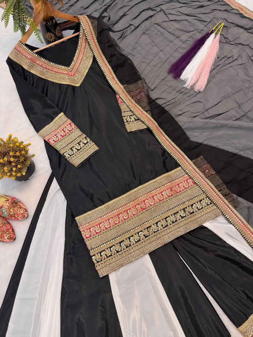 Black Ivory Panel Sharara