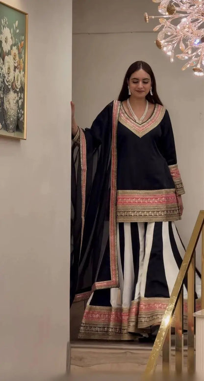 Black Ivory Panel Sharara