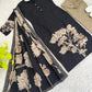 Black Muslin Floral Print Kurti Set with Dupatta