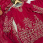 Black & Pink Georgette Embroidered Sharara Set