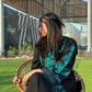 Black Pure Cotton Embroidered Suit with Mirror Work, Pant & Dupatta – Ready to Wear