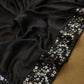 Black Rangoli Silk Saree with Designer Sequence Embroidery and Thread Work