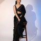 Black Rangoli Silk Saree with Designer Sequence Embroidery and Thread Work