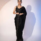 Black Rangoli Silk Saree with Designer Sequence Embroidery and Thread Work