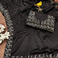Black Rangoli Silk Saree with Designer Sequence Embroidery and Thread Work