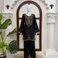 Black Rayon Kurta with Farshi Salwar Set