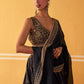 Black Sequin Zari Lehenga Set