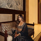 Black Sequin Zari Lehenga Set